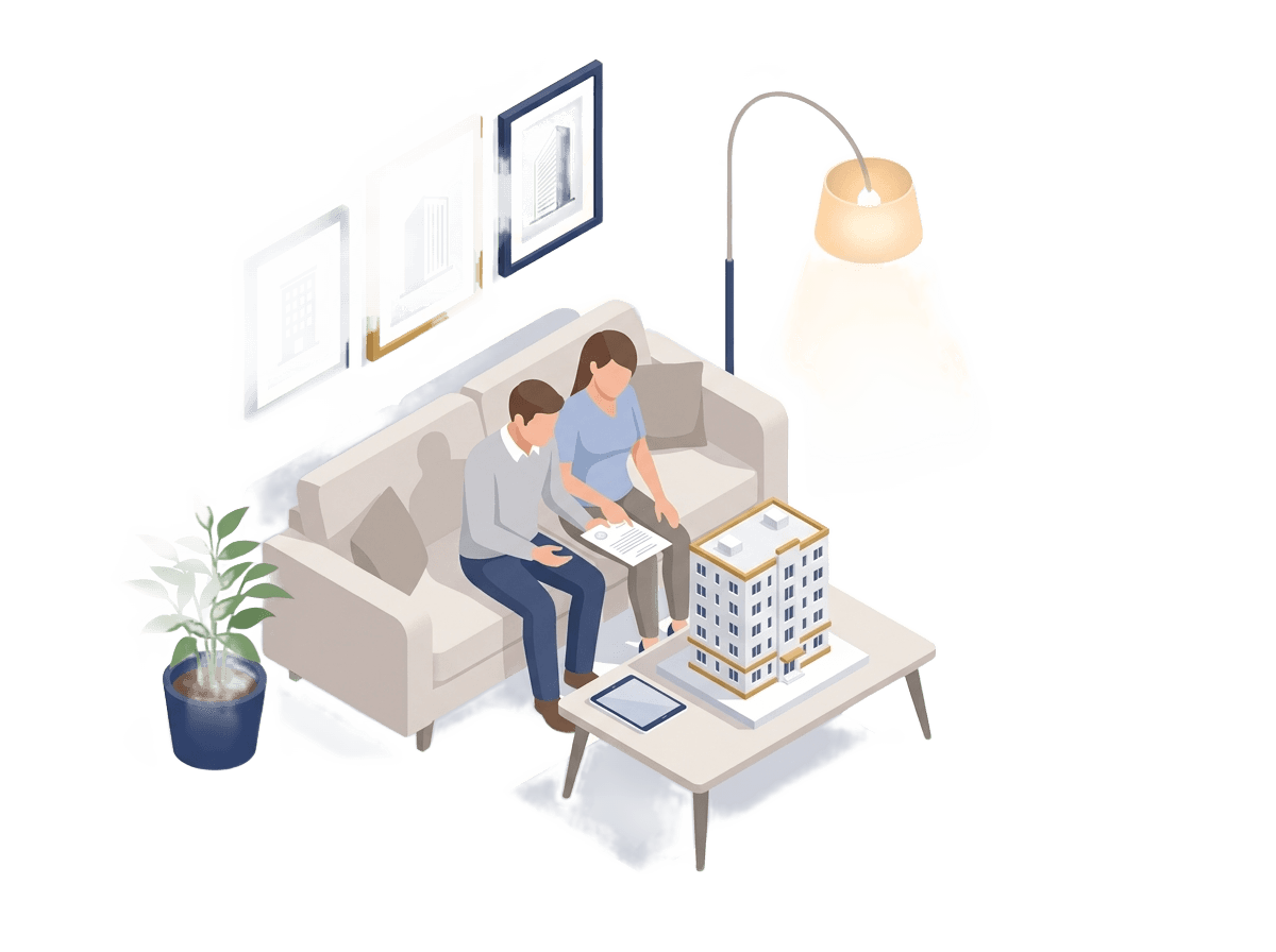 Homebuyers, MahaRERA services illustration