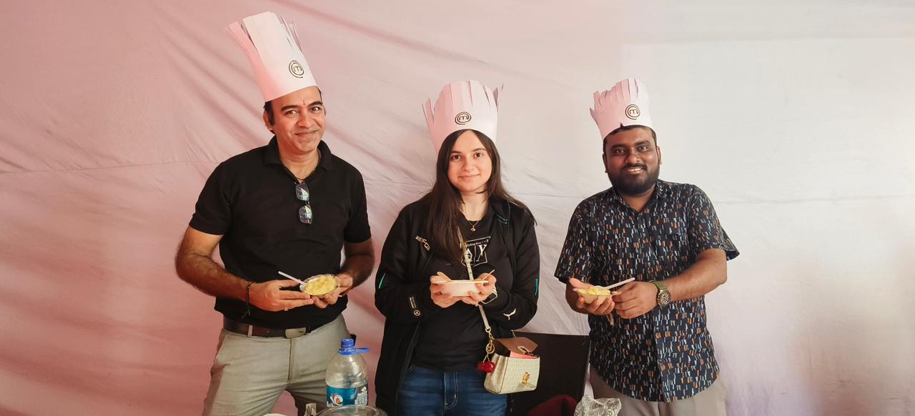 Judges tasting the dishes